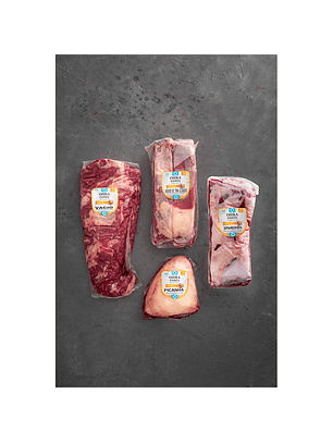 Caja Parrillera Premium 4 Cortes – 4,9 kg: Picaña, Pulpón, Asado y Spareribs
