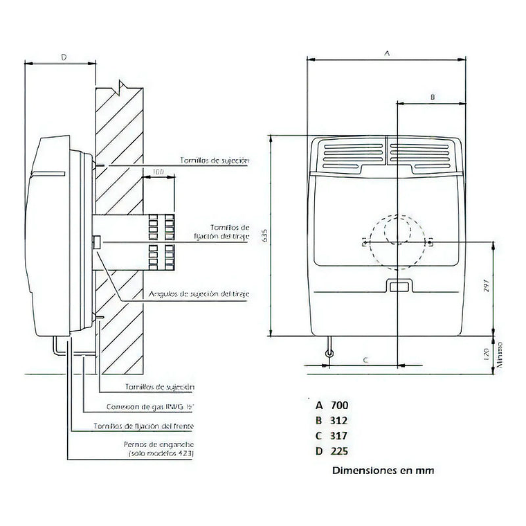 Caloventor Liliana Split Con Turbina Confortempo Blanco 5