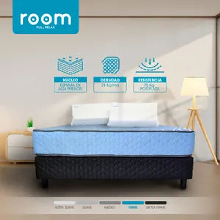 Conjunto Colchón de Espuma y Sommier Room 2 Plazas + 2 Almohadas 4