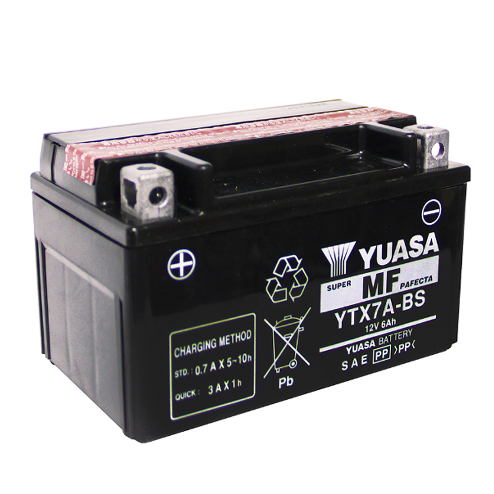 YUASA Yuasa YTX12-BS - 10 Ah Batería de moto - Larga duración - Tecnologia  AGM