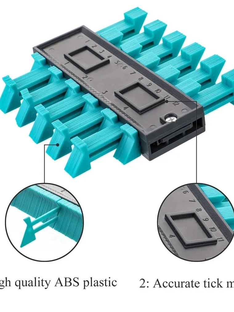 Régua de contorno de perfil, modelo de corte. 5