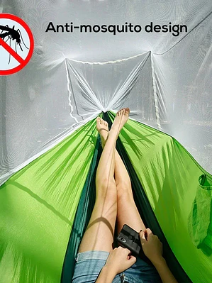 Rede ultraleve tipo paraquedas com rede mosquiteira