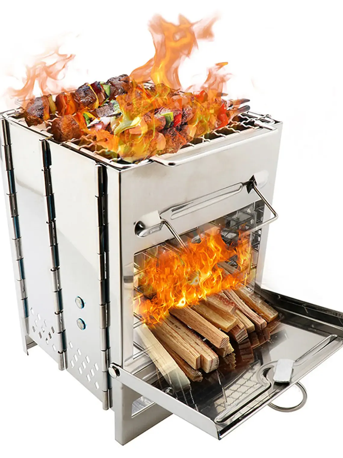 Fogão a lenha dobrável portátil 5