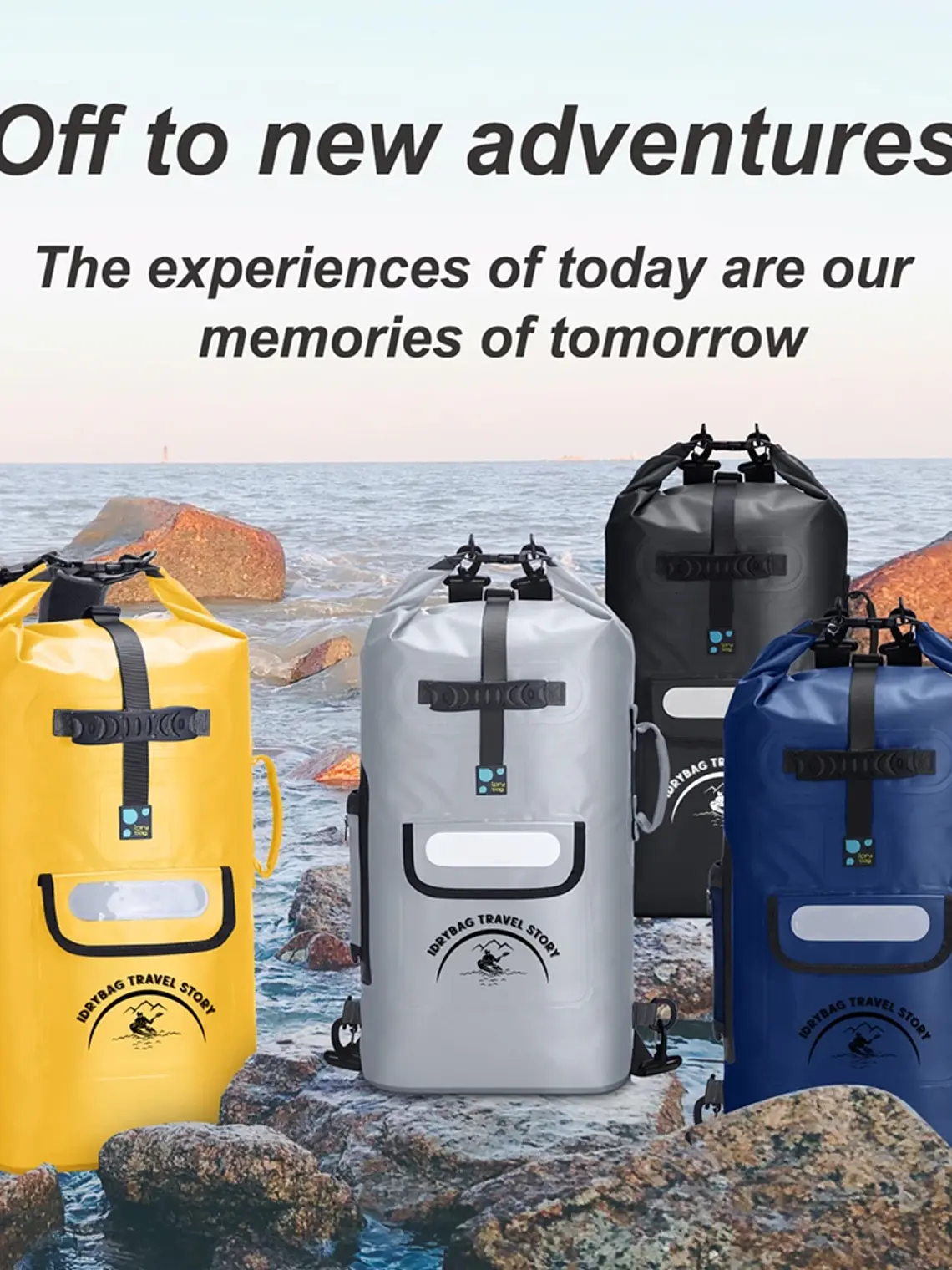 Mochila impermeável Idrybag para homem e mulher, ideal para desportos como caiaque, praia, passeios de barco, canoagem 2