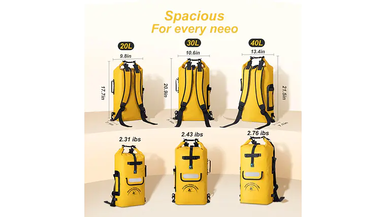 Mochila impermeável Idrybag para homem e mulher, ideal para desportos como caiaque, praia, passeios de barco, canoagem 4