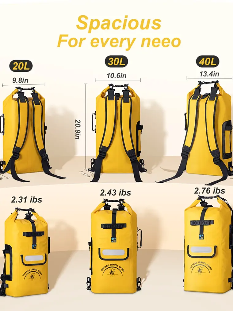 Mochila impermeável Idrybag para homem e mulher, ideal para desportos como caiaque, praia, passeios de barco, canoagem 4