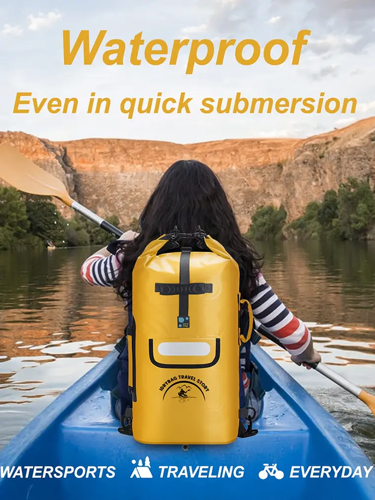 Mochila impermeável Idrybag para homem e mulher, ideal para desportos como caiaque, praia, passeios de barco, canoagem 5