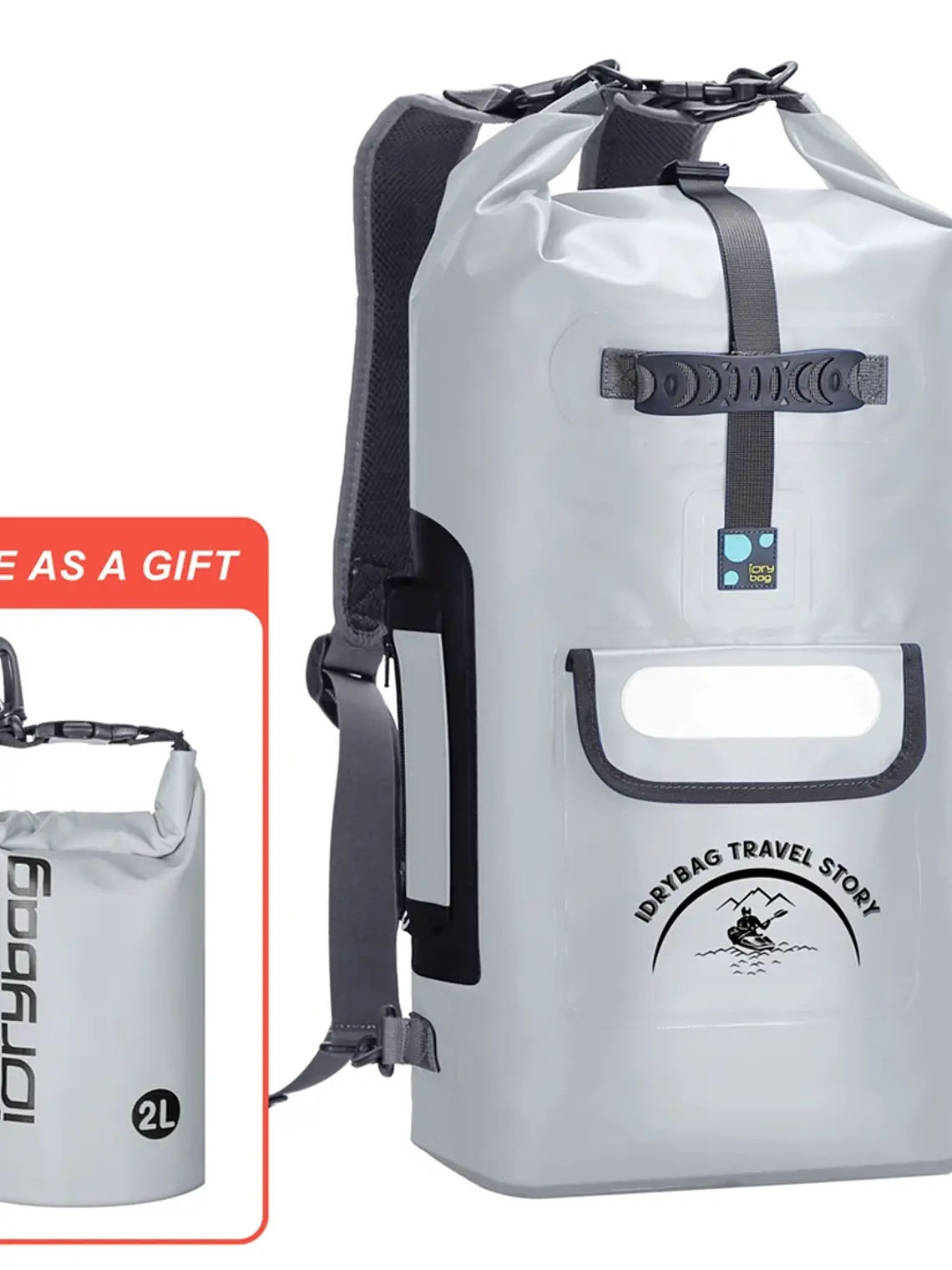 Mochila impermeável Idrybag para homem e mulher, ideal para desportos como caiaque, praia, passeios de barco, canoagem 8