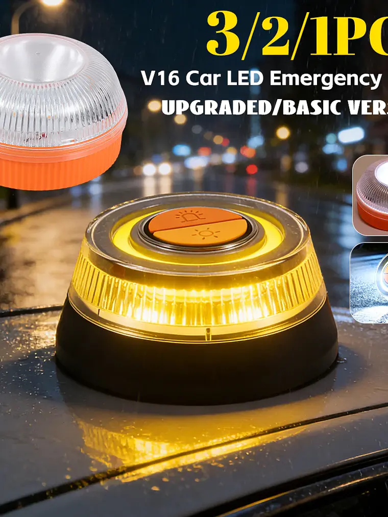 Luz de aviso de segurança, luz de emergência LED, farol rotativo, 2