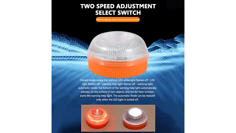 Luz de aviso de segurança, luz de emergência LED, farol rotativo, 5
