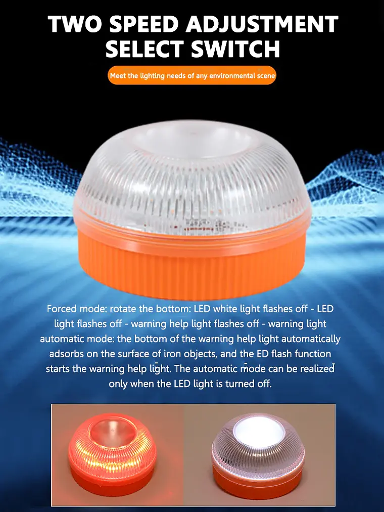 Luz de aviso de segurança, luz de emergência LED, farol rotativo, 5