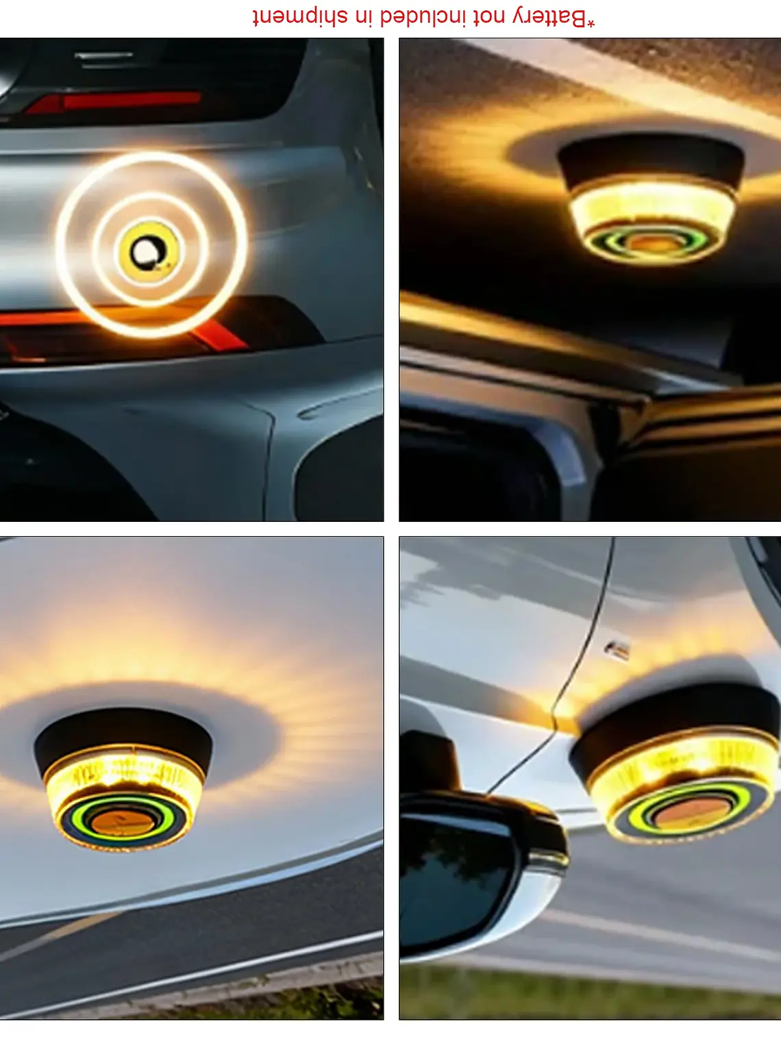 Luz de aviso de segurança, luz de emergência LED, farol rotativo, 8