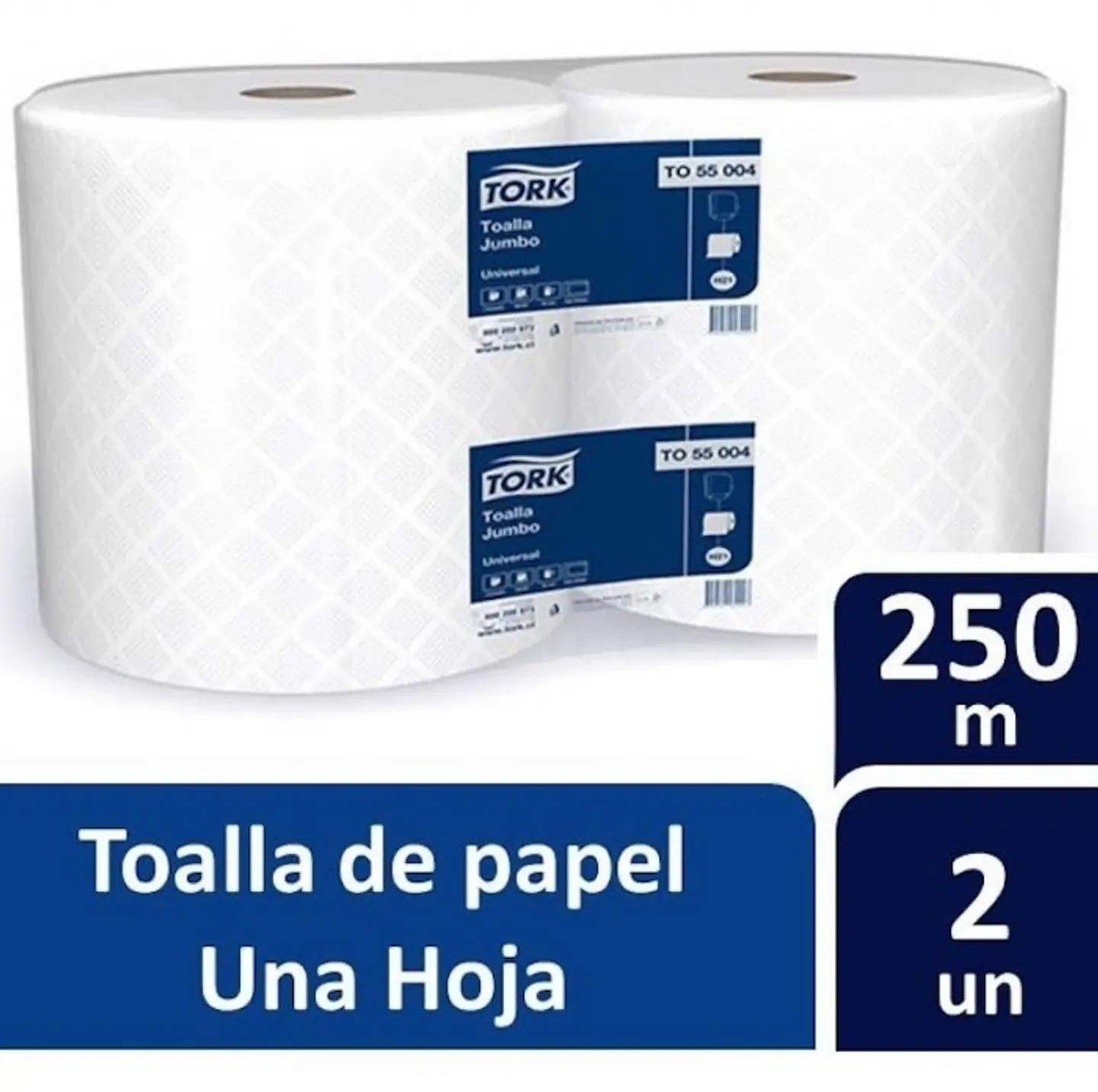 Toalla de papel alto metraje h/s universal 250 MT x 2 ROLLOS -TORK 1