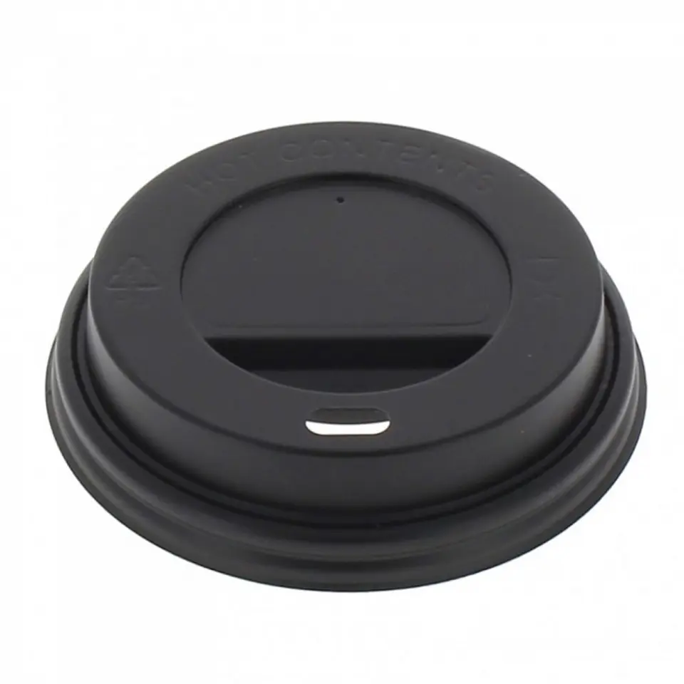Tapa plástica negra 50 und para vaso desechable 360 ML / 12 OZ -TUGOU 1