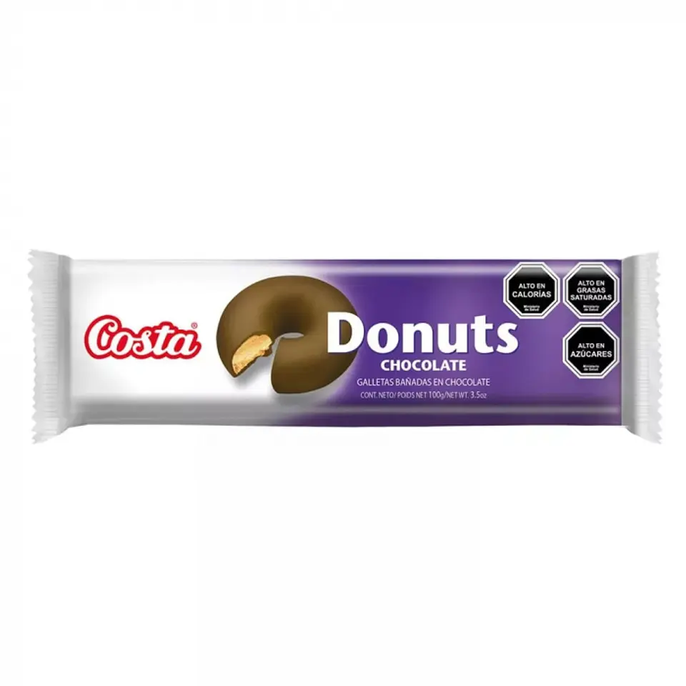 Galleta donuts chocolate negro 105 GR -COSTA 1