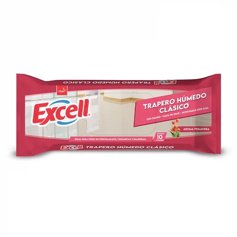 Trapero húmedo para todo tipo de piso - primavera 10 UND x 1 PQTE -EXCELL