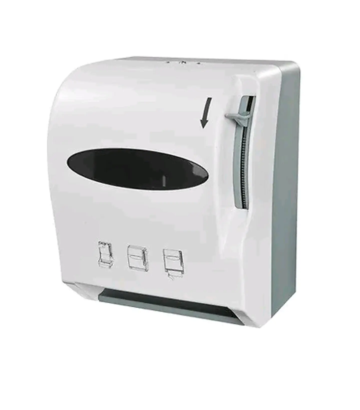 Dispensador de toalla jumbo plástico con palanca blanco -GENÉRICO 1