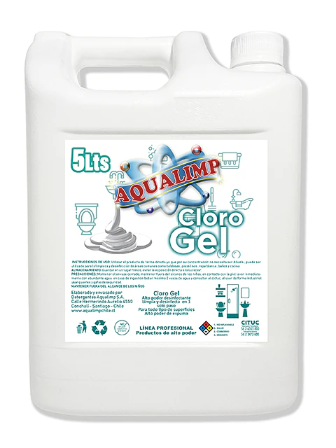 Cloro gel 5 LITROS -GENÉRICO
