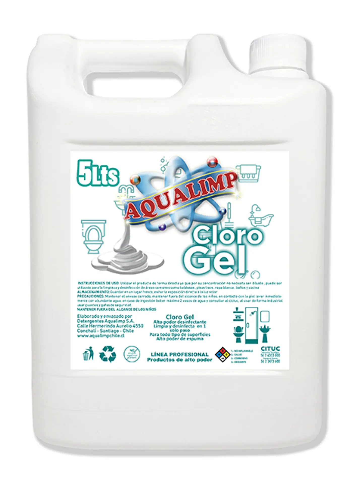 Cloro gel 5 LITROS -GENÉRICO 1