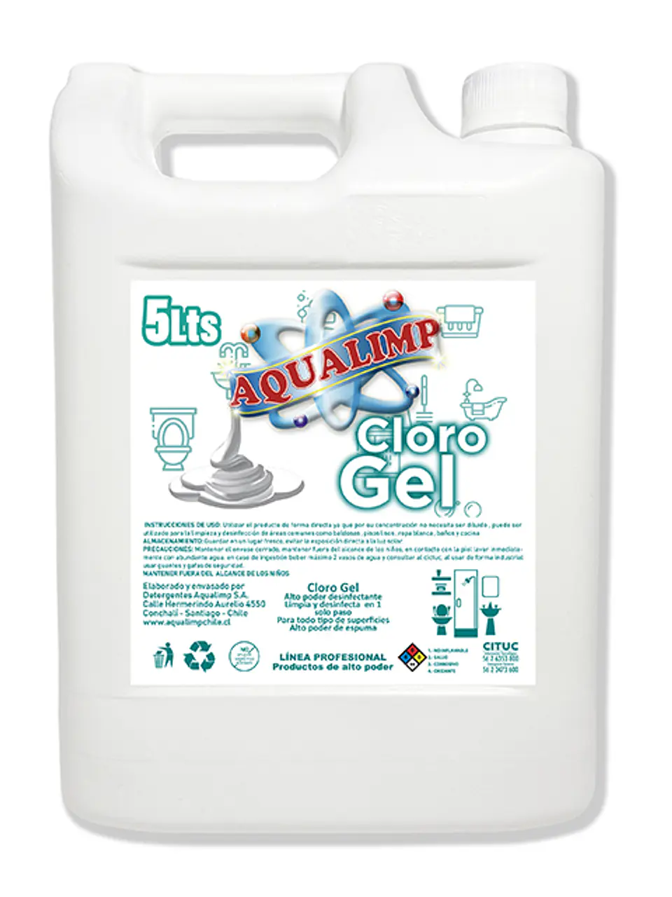 Cloro gel 5 LITROS -GENÉRICO 1