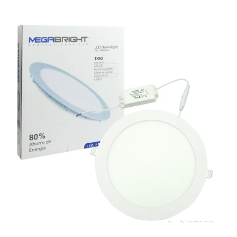Panel led redondo sobrepuesto 18w LUZ FRÍA -MEGABRIGHT