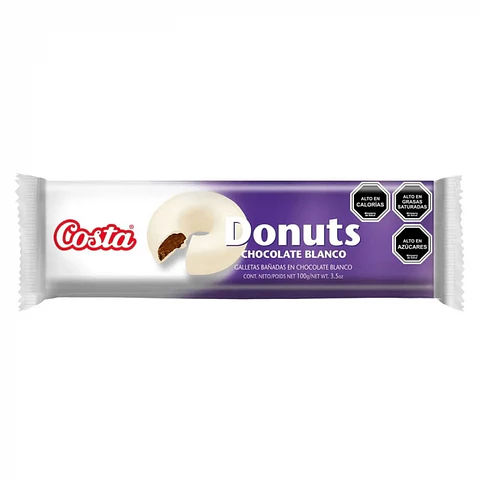 Galleta donuts chocolate blanco 105 GR -COSTA