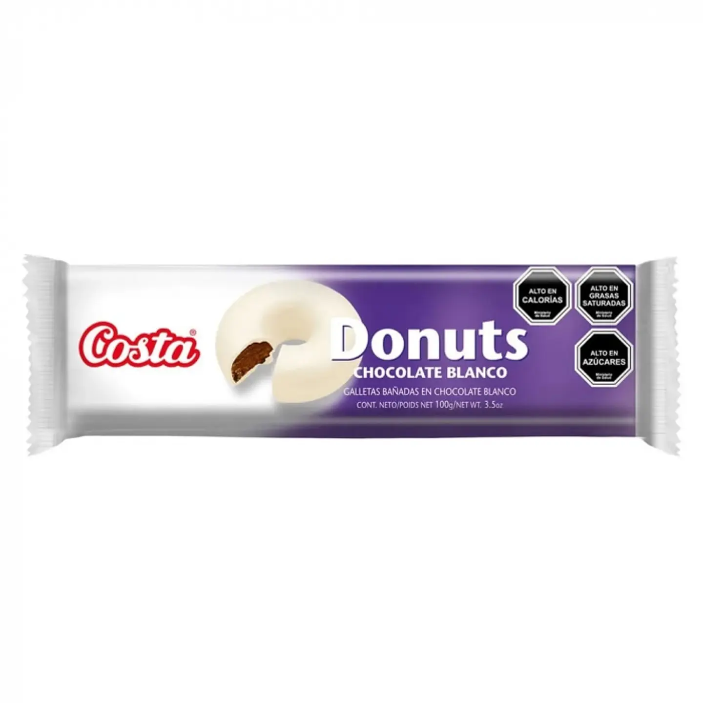 Galleta donuts chocolate blanco 105 GR -COSTA 1