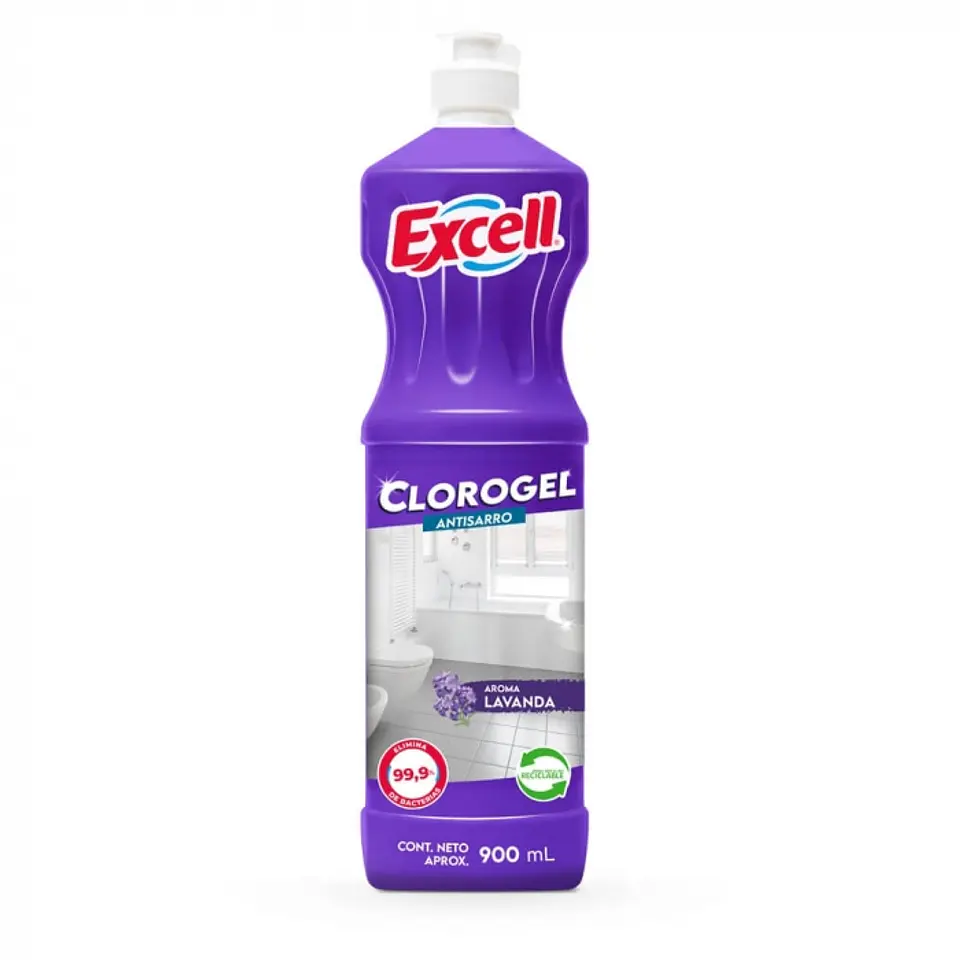 Cloro gel antisarro - lavanda 900 ML -EXCELL 1