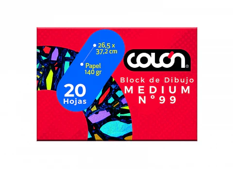 Block de dibujo medium n° 99 20 HJS -COLÓN