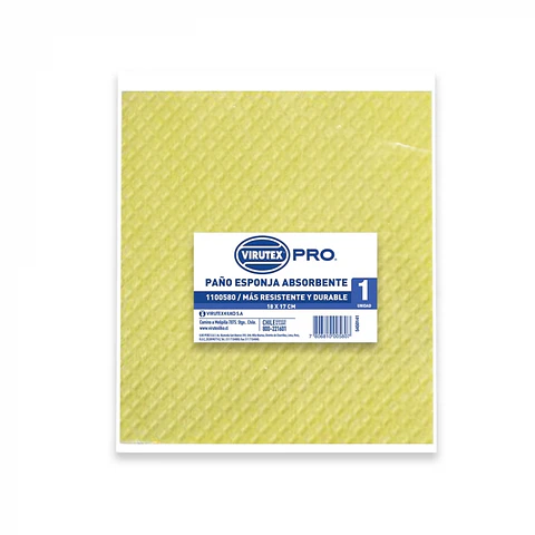 Paño esponja absorbente colores 3 UND -VIRUTEX PRO