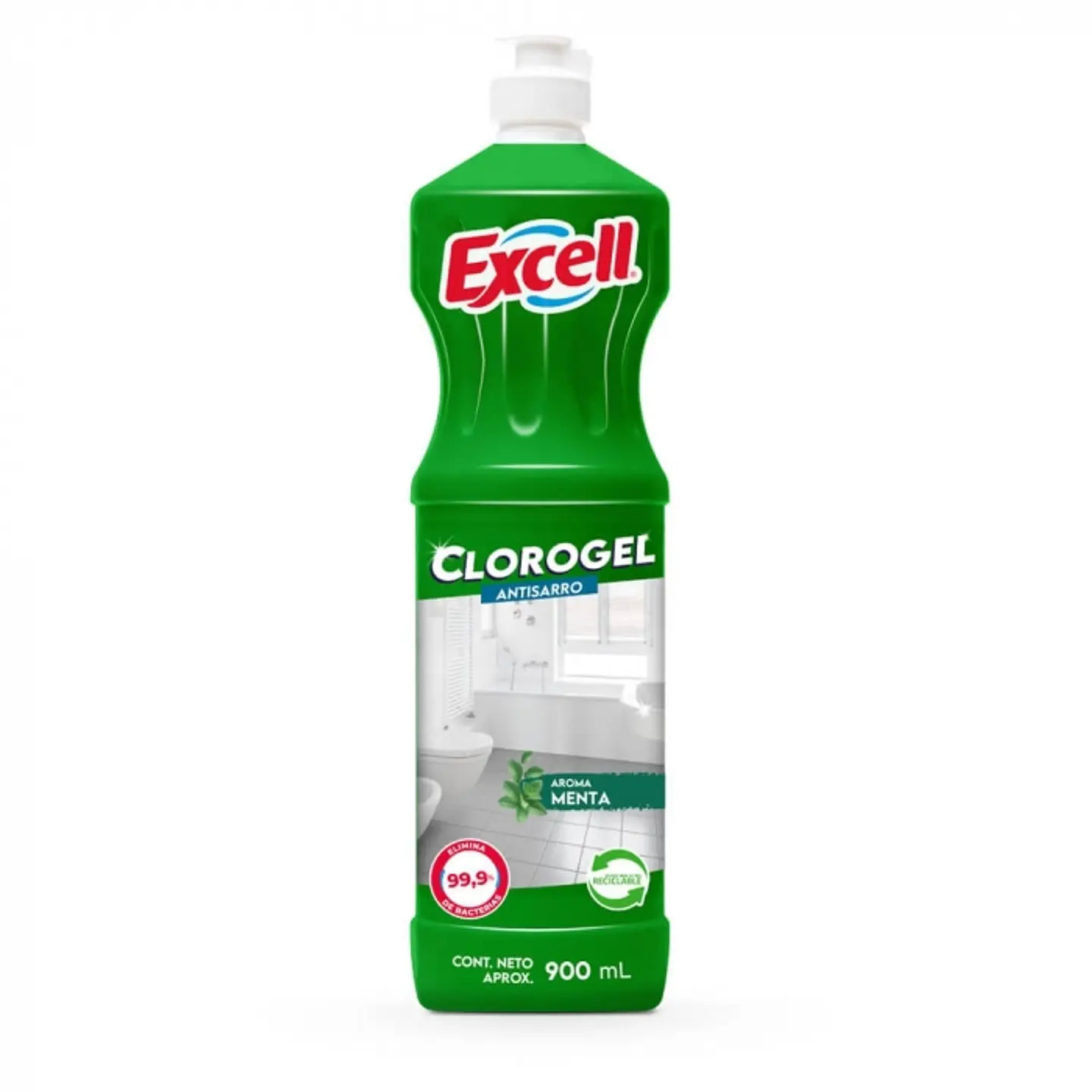 Cloro gel antisarro - menta 900 ML -EXCELL 1