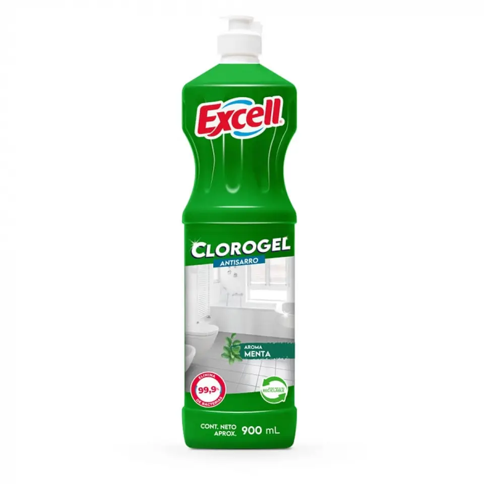 Cloro gel antisarro - menta 900 ML -EXCELL 1