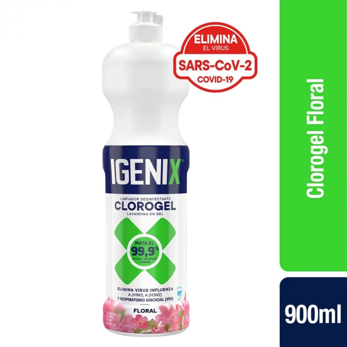 Cloro gel concentrado - floral 900 ML -IGENIX 1