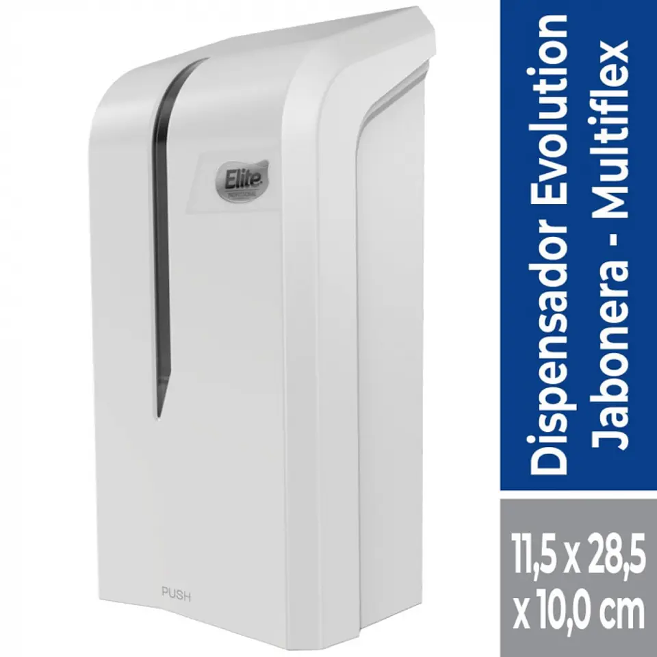 Dispensador jabón multiflex PLÁSTICO / BLANCO -ELITE 1