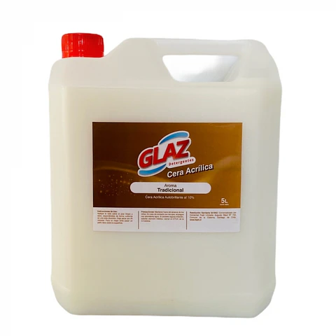 Cera acrílica incolora autobrillo 10% 5 LT -GLAZ