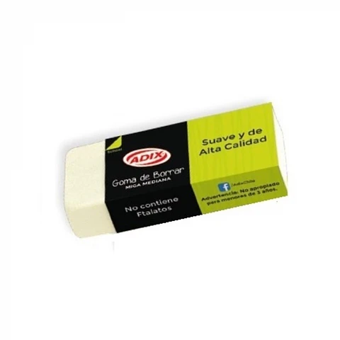 Goma de borrar mediana miga 1 UND -ADIX