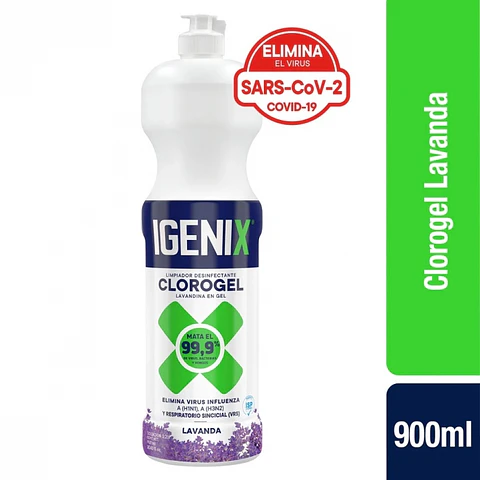 Cloro gel concentrado - lavanda 900 ML -IGENIX