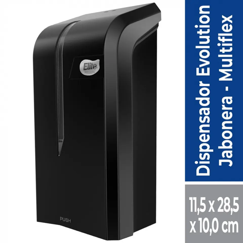 Dispensador jabón multiflex PLÁSTICO / NEGRO -ELITE 1
