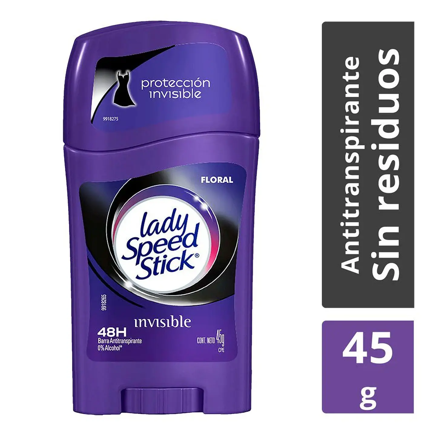 Desodorante en barra dama invisible floral 45 GR -LADY SPEED STICK 1