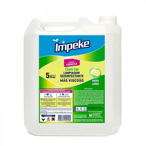 Cloro gel concentrado - limón 5 LT -IMPEKE
