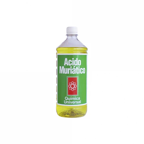 Acido muriatico botella 1 LITRO -QUÍMICA UNIVERSAL