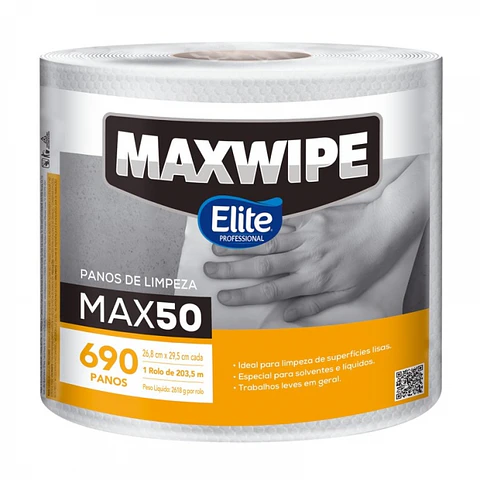 Paño limpieza trabajo liviano max 50 690 HJS x 1 ROLLO -MAXWIPE