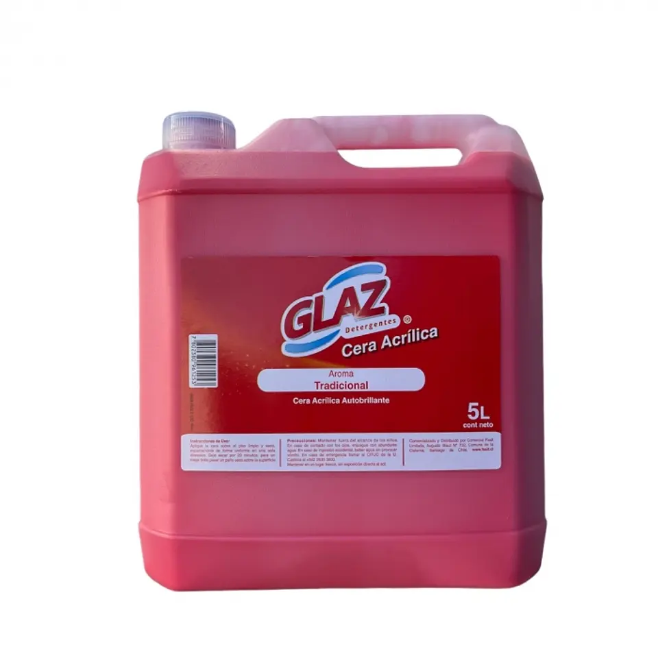 Cera acrílica roja autobrillo 5 LT -GLAZ 1