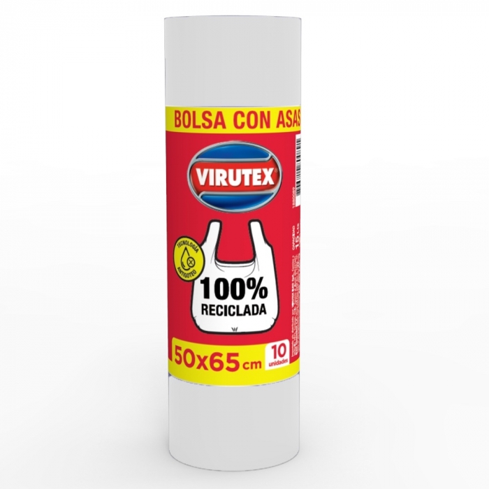 Bolsa de Basura Virutex Blanca con asa 50 x 65 cm 10 un.