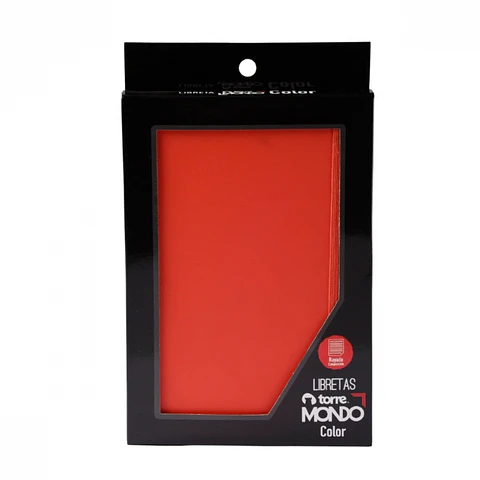 Libreta mondo 96 hjs 14x21cm ROJO -TORRE