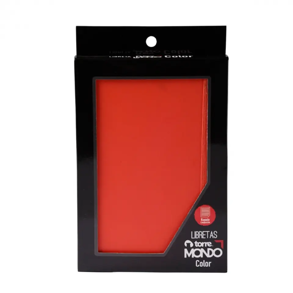 Libreta mondo 96 hjs 14x21cm ROJO -TORRE 1