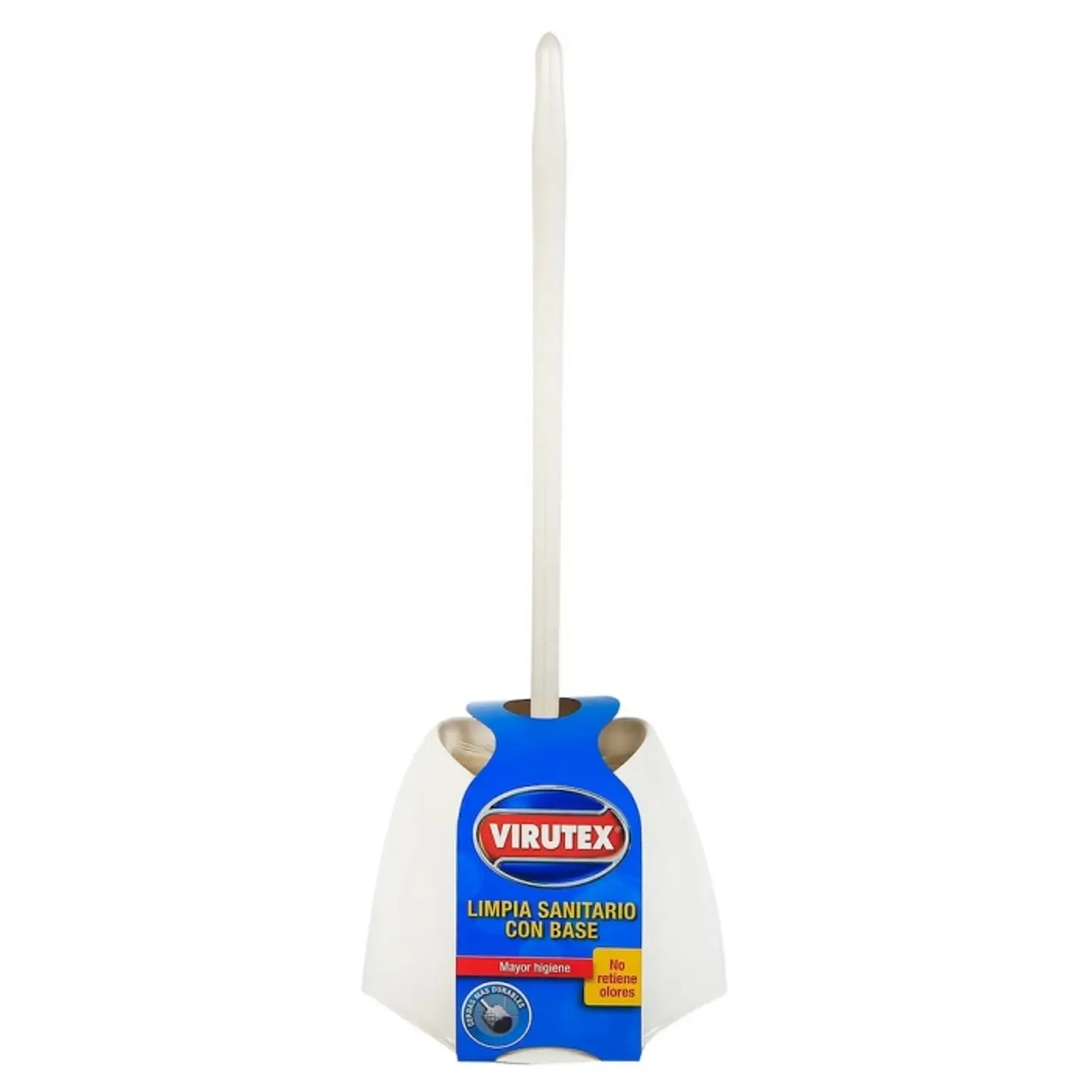 Hisopo cepillo sanitario plástico con base BLANCO -VIRUTEX 1