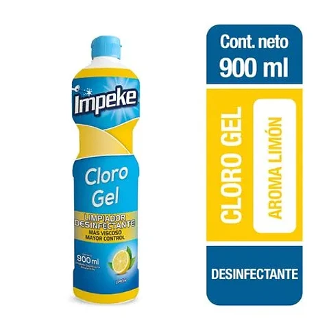 Cloro gel concentrado - limón 900 ML -IMPEKE