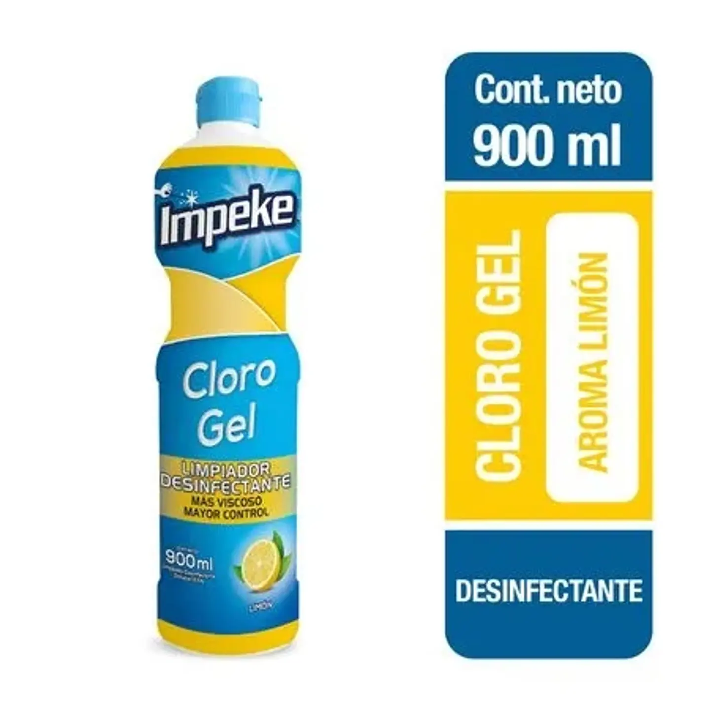 Cloro gel concentrado - limón 900 ML -IMPEKE 1