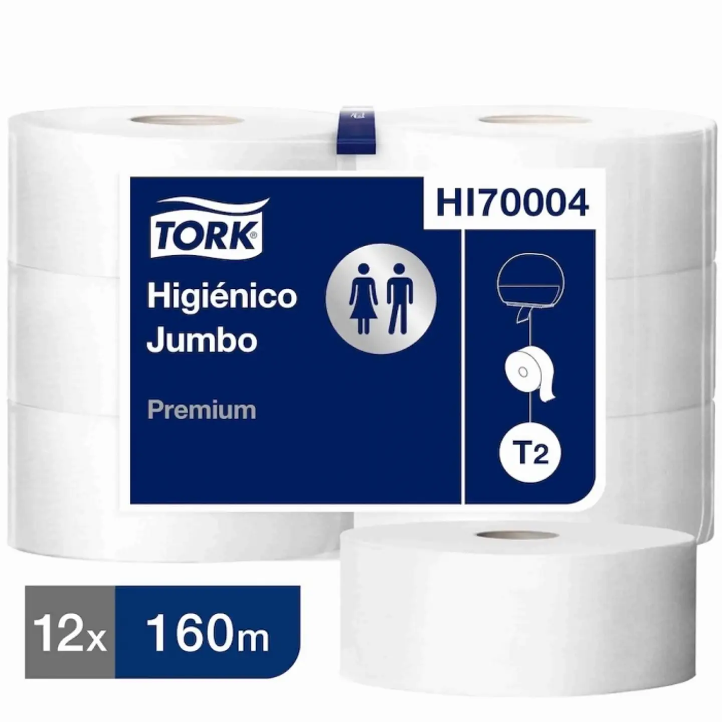 Papel higiénico alto metraje h/d premium 160 MT x 12 ROLLOS -TORK 1